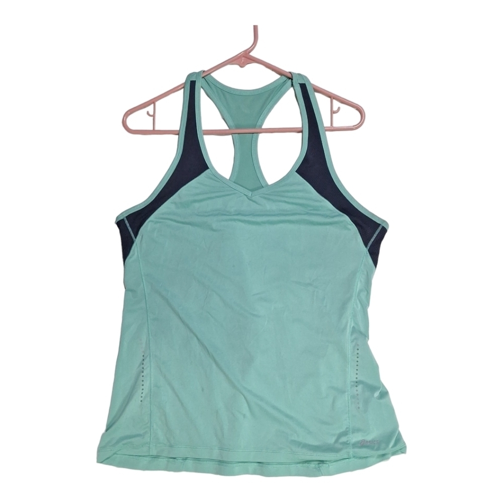 Women's Size Large Teal Asics Tank Top